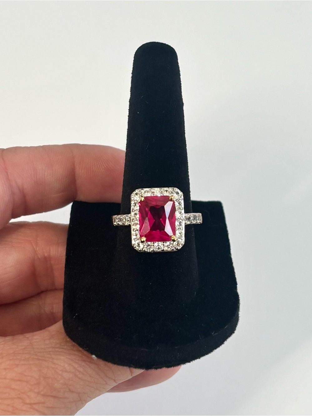 NWOT 18k Gold-Over-Sterling Created Ruby Ring